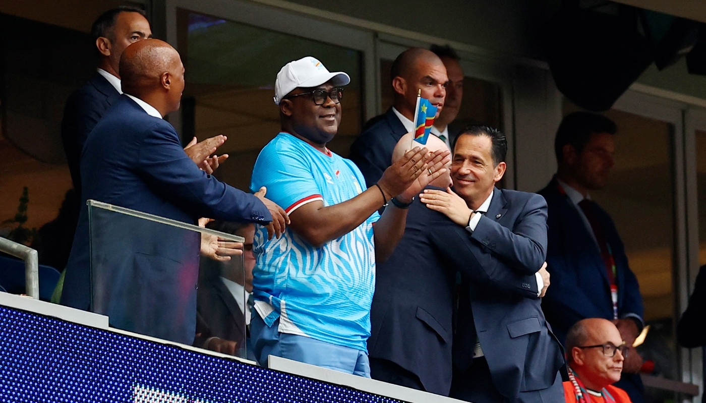 DRC President Félix Tshisekedi in Houston, USA, during the football World Cup on 17 June 2026.