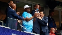 DRC President Félix Tshisekedi in Houston, USA, during the football World Cup on 17 June 2026.