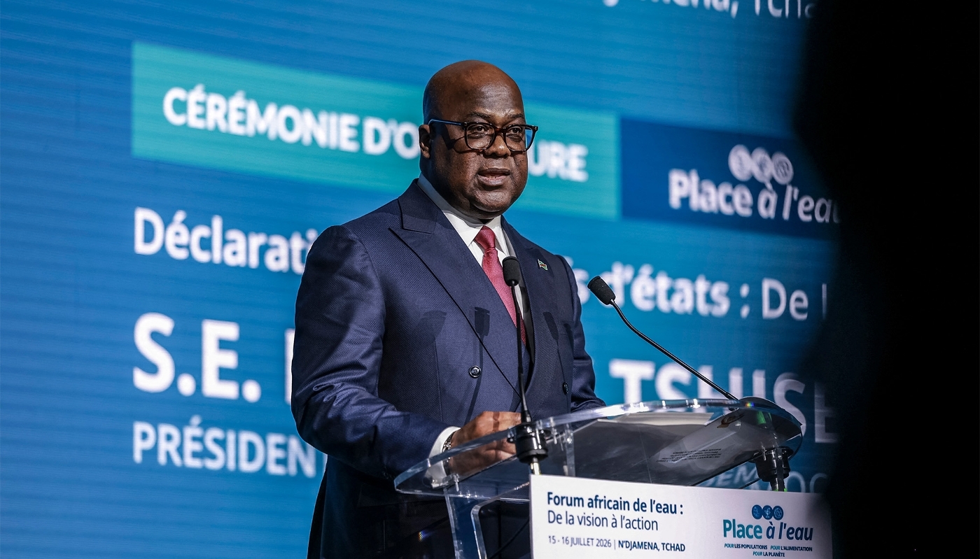 Congolese President Félix Tshisekedi in N’Djamena, on 16 July 2026.