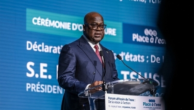Congolese President Félix Tshisekedi in N’Djamena, on 16 July 2026.