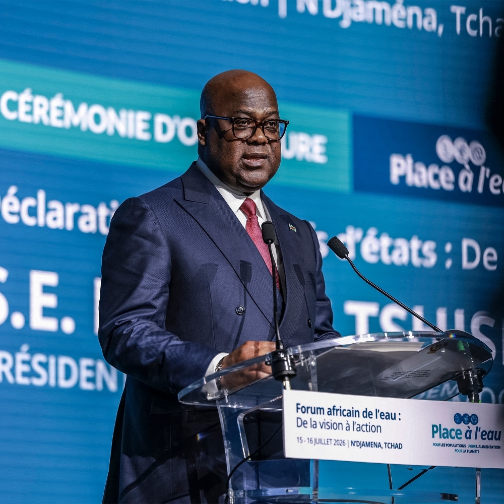 Congolese President Félix Tshisekedi in N’Djamena, on 16 July 2026.