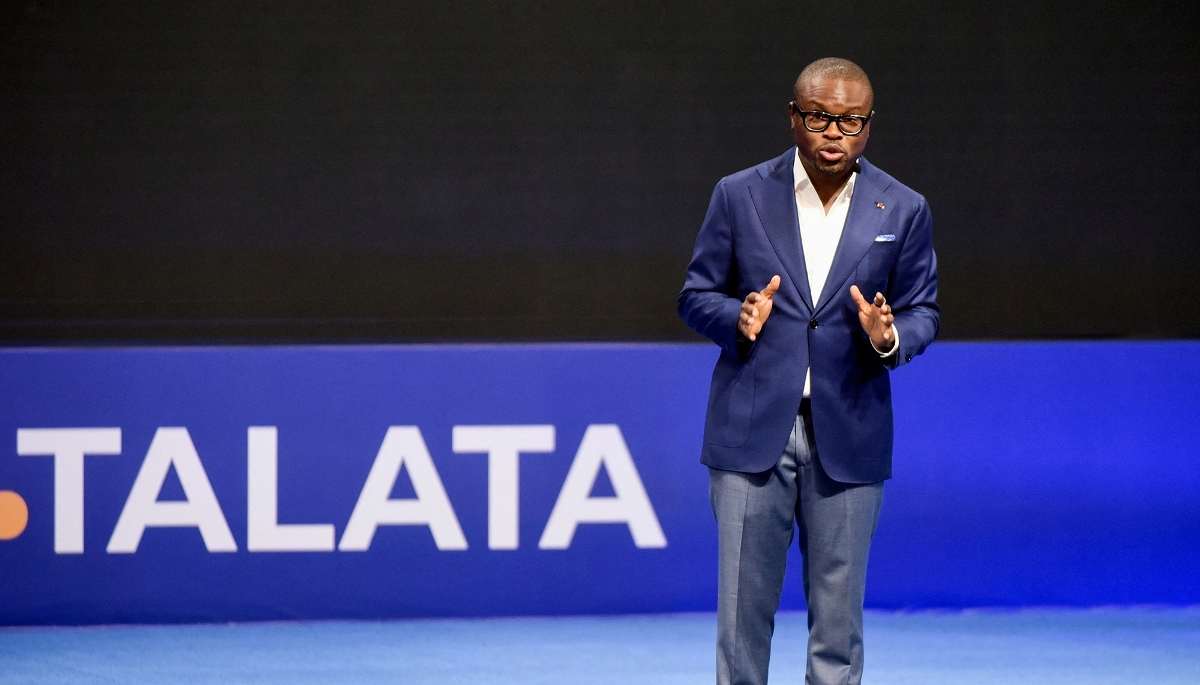 Romuald Wadagni, ruling party candidate for the presidential election, in Cotonou, on 21 March 2026.