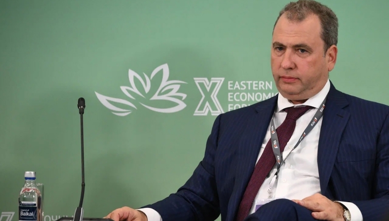 Vice president of Russian state-owned Promsvyazbank, Mikhail Dorofeev, in Vladivostok, Russia, September 2025.