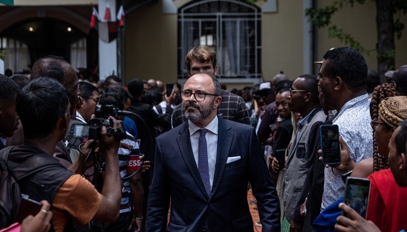 French ambassador, Arnaud Guillois, the day of President Randrianirina's investiture, Antananarivo, 17 October 2025.