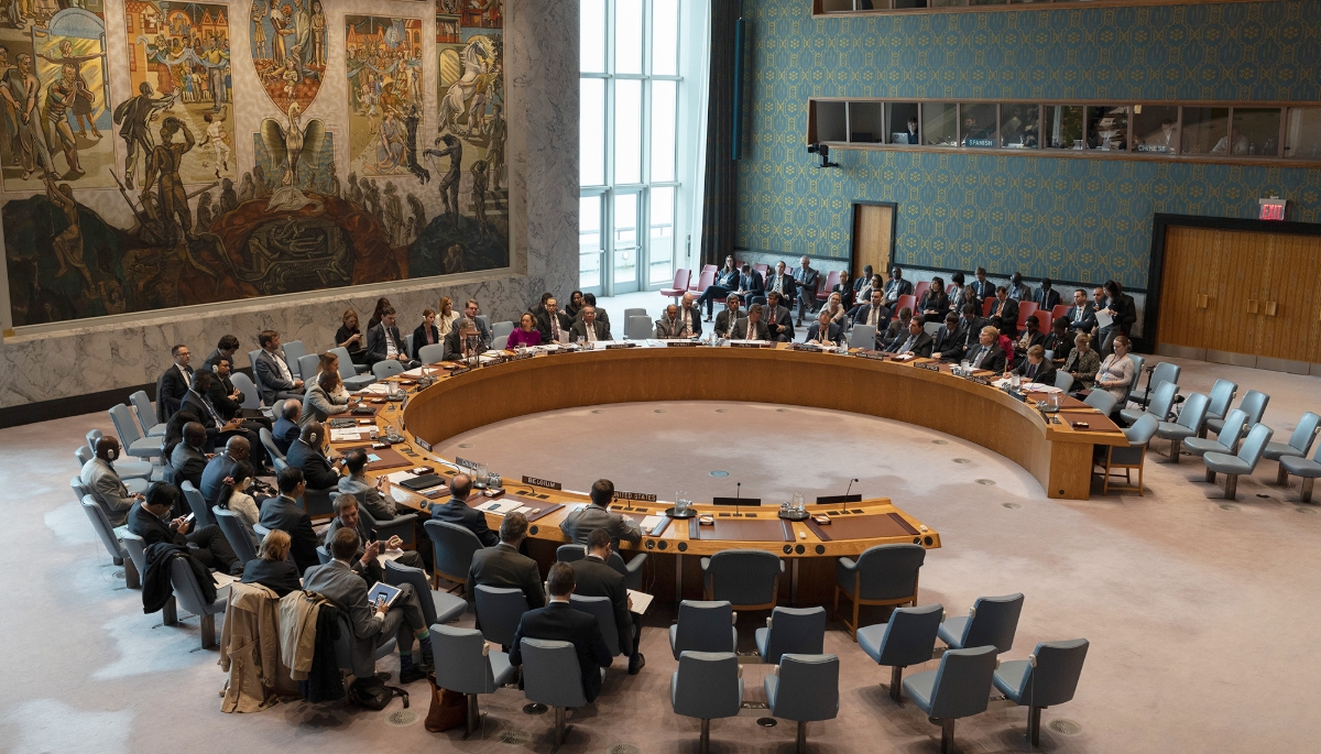 A UN Security Council meeting on the situation in Western Sahara at the UN in New York on 30 April 2019.