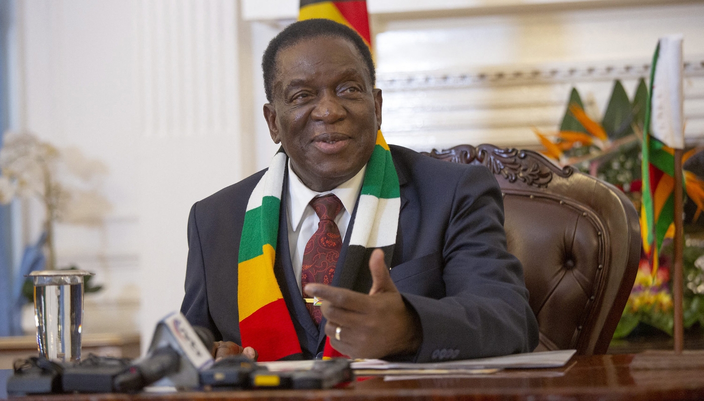 Zimbabwean president Emmerson Mnangagwa.
