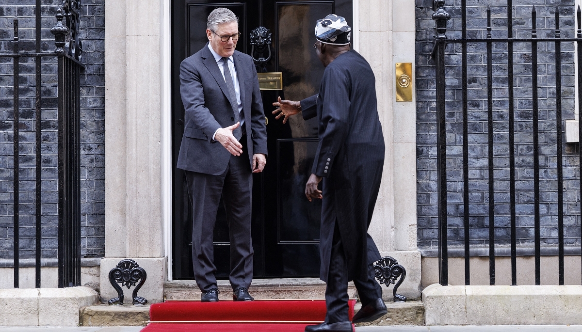 Keir Starmer welcomes Nigerian President Bola Tinubu to 10 Downing Street, London, on 19 March 2026.