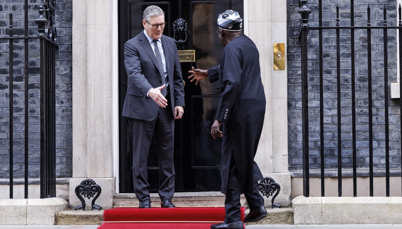 Keir Starmer welcomes Nigerian President Bola Tinubu to 10 Downing Street, London, on 19 March 2026.