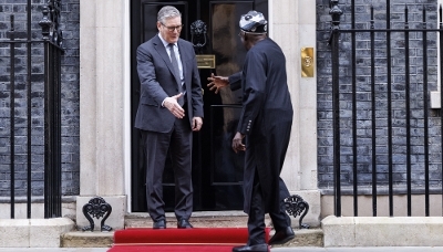 Keir Starmer welcomes Nigerian President Bola Tinubu to 10 Downing Street, London, on 19 March 2026.