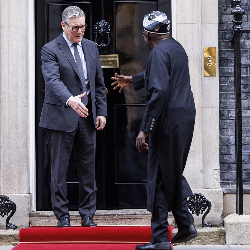 Keir Starmer welcomes Nigerian President Bola Tinubu to 10 Downing Street, London, on 19 March 2026.