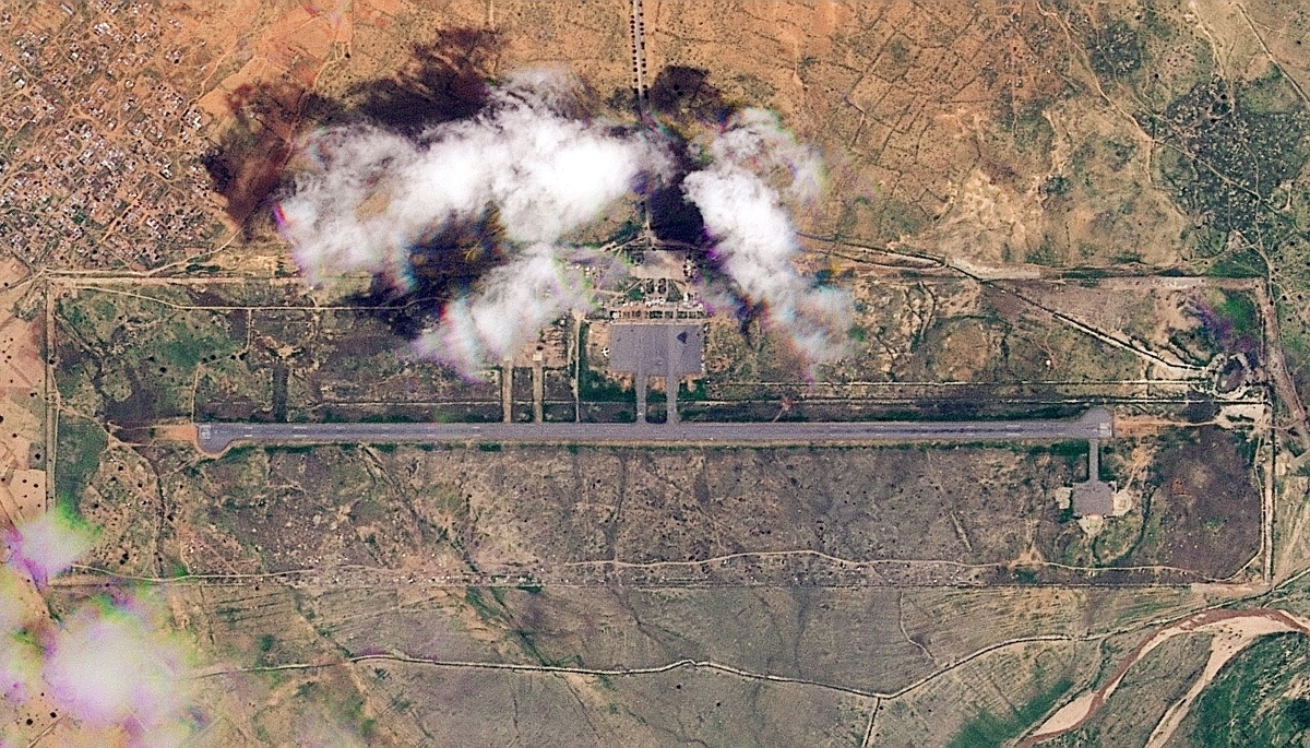 The airport in Nyala, the capital of South Darfur, Sudan, on 10 August 2025. 