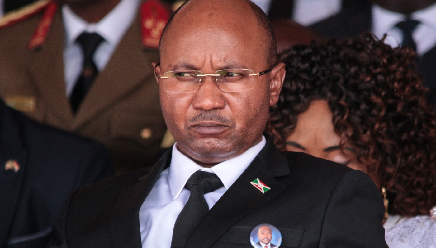Alain-Guillaume Bunyoni, then prime minister under Évariste Ndayishimiye, in Gitega on 26 June 2020.