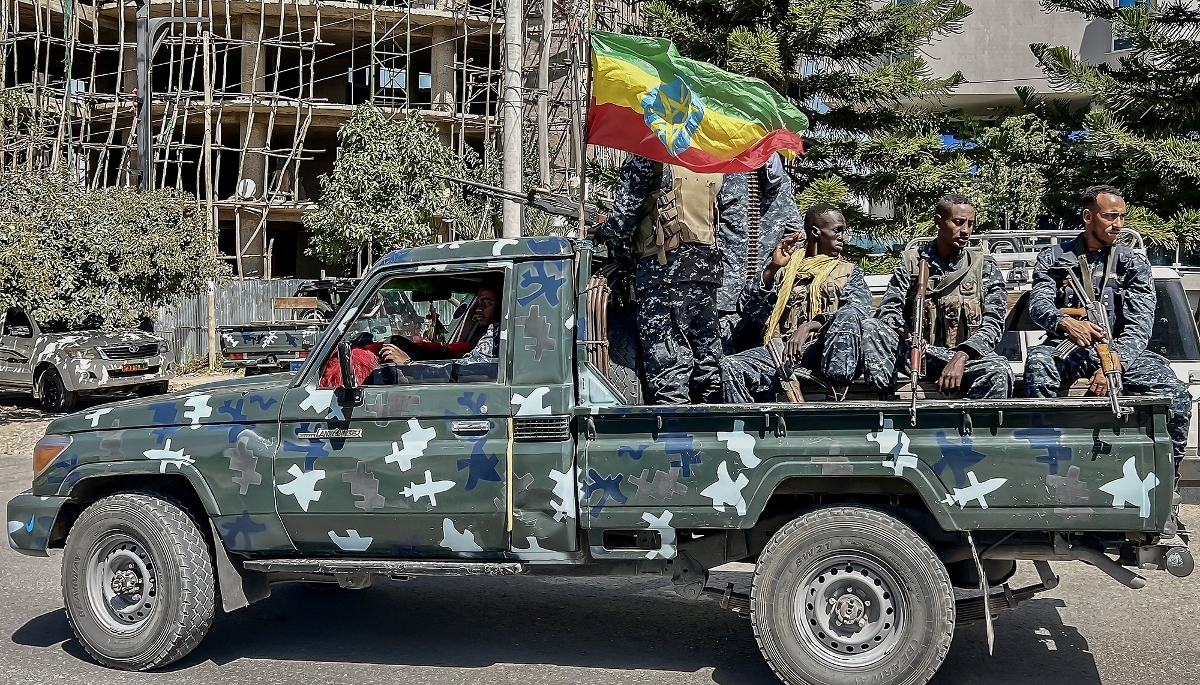 Ethiopian Federal Police staff on patrol in Mekele, 9 October 2026.