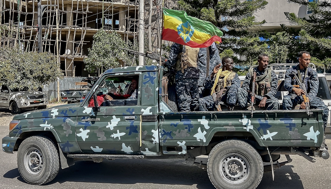 Ethiopian Federal Police staff on patrol in Mekele, 9 October 2026.
