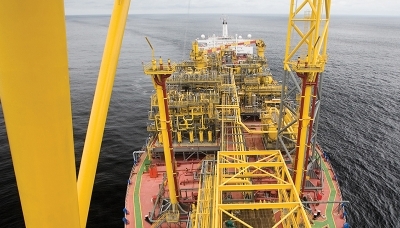 An ExxonMobil FPSO off the coast Nigeria.