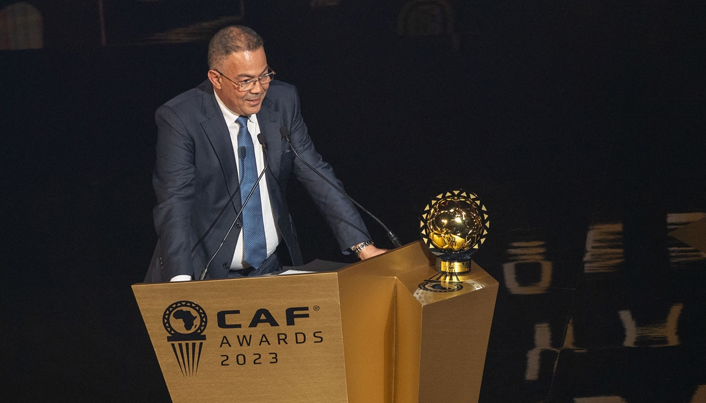 Fouzi Lekjâa, budget minister and president of the Moroccan football federation, in Marrakech in December 2023.