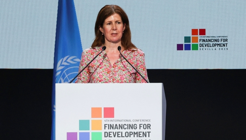 British Development Minister Jennifer Chapman at the 4th International Conference on Financing for Development in Seville, Spain, on 1 July, 2025.