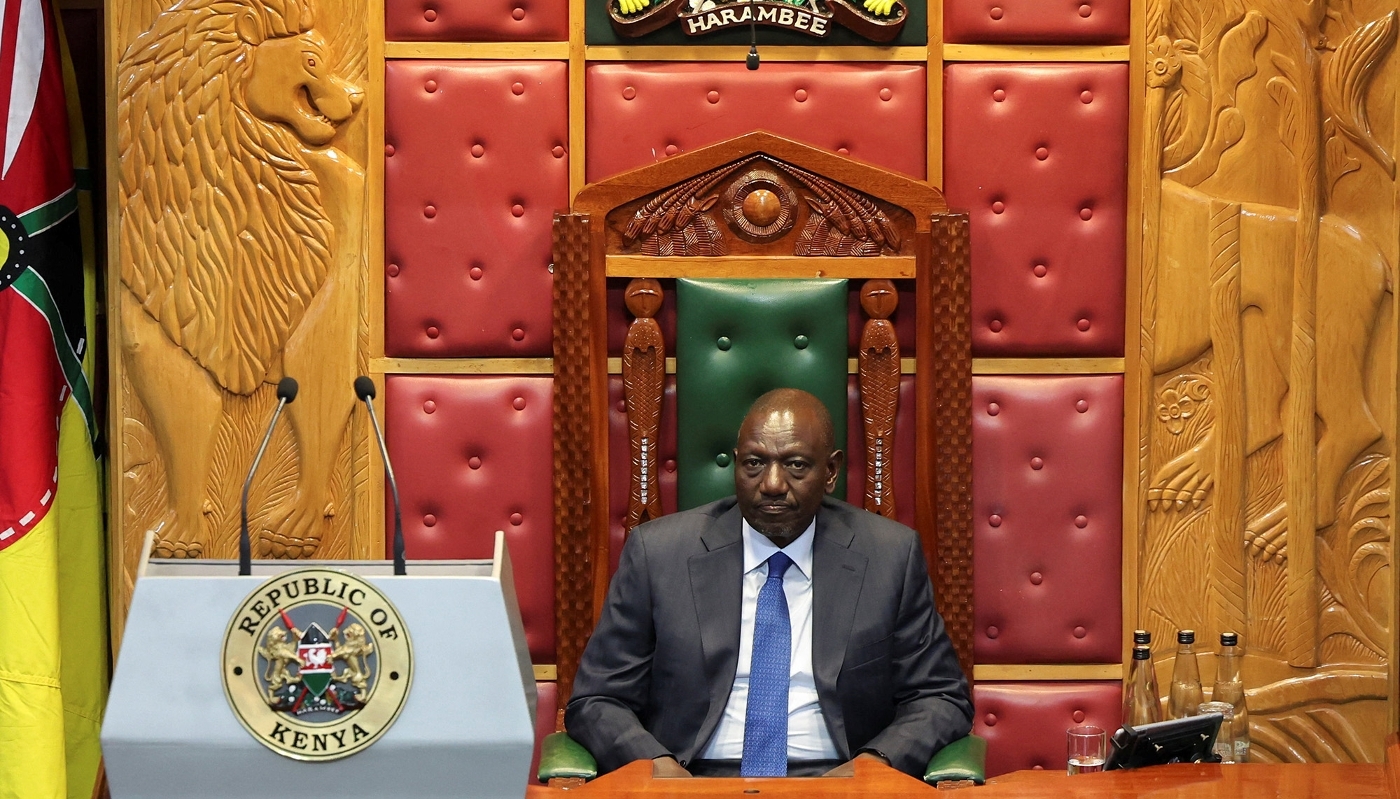 Kenyan President William Ruto at the National Assembly in Nairobi, in November 2025.
