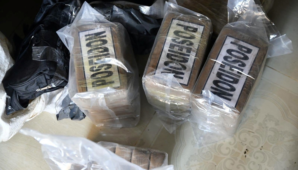 Four tonnes of cocaine were seized by the Liberian police near Roberts International Airport in Liberia on 21 July 2026.
