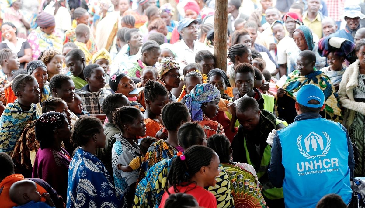 Congolese civilians at the UNHCR settlement camp in Kyangwali, Uganda, on 19 March 2018. 