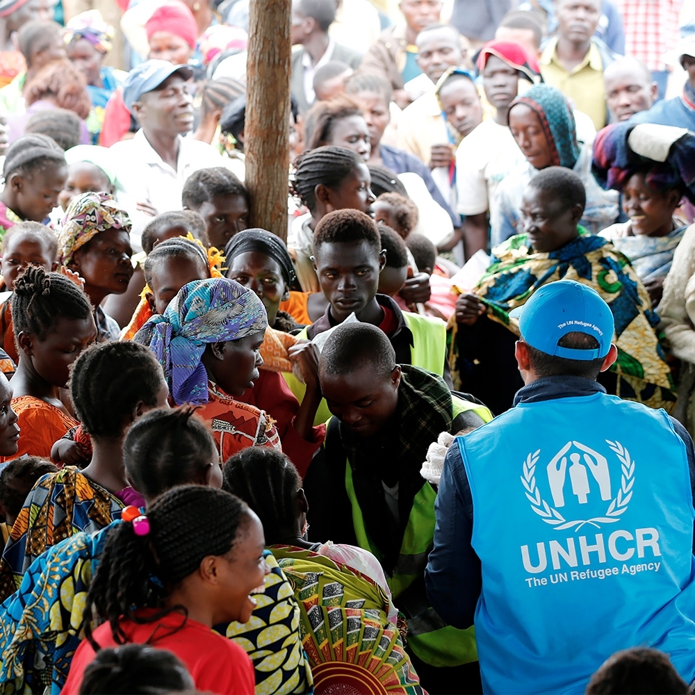 Congolese civilians at the UNHCR settlement camp in Kyangwali, Uganda, on 19 March 2018. 