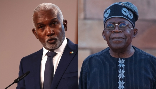 Nigerian Foreign Minister Yusuf Tuggar (left) and President Bola Tinubu.