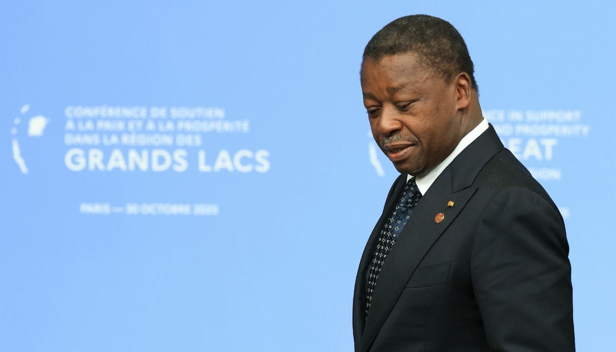 Togolese President Faure Gnassingbe in Paris, France on 30 October 2025.