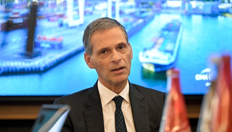 Rodolphe Saadé, CEO of CMA CGM, in Lyon, France, on 5 February 2026.