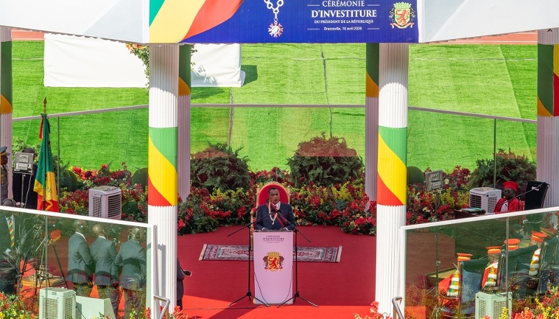 Congolese President Denis Sassou-Nguesso in Brazzaville on 17 April 2026.