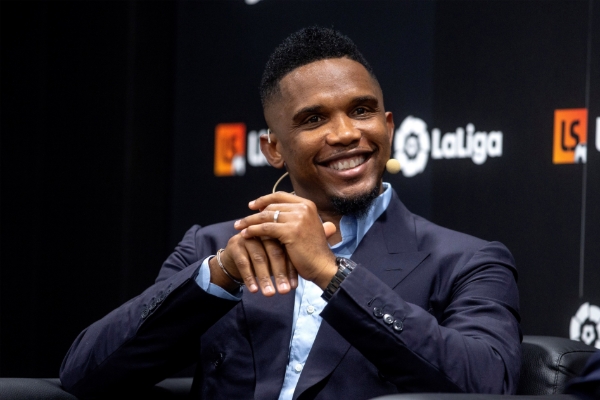 The president of Fecafoot, former striker Samuel Eto'o.