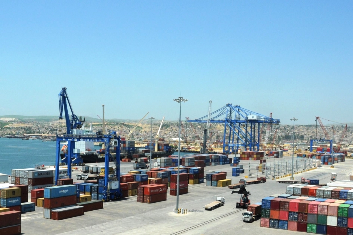 The container terminal at the port of Lobito (Angola), one of the targets of Abu Dhabi Ports.