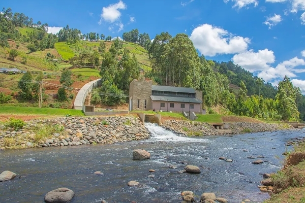This hydropower plant built by KTDA on river Gura in Nyeri County powers four of the company's factories.