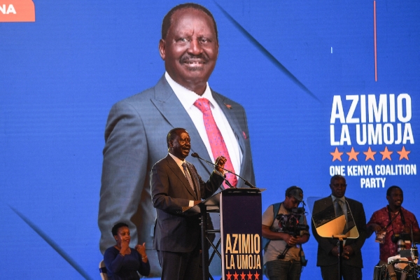 Kenyan presidential candidate Raila Odinga.