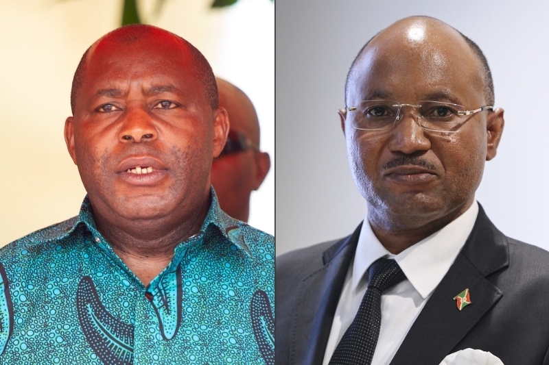 Burundi's President Evariste Ndayishimiyeni and his former prime minister Alain-Guillaume Bunyoni.