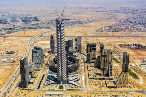 The Central Business District (CBD) project in Egypt's new administrative capital, on 19 July 2022.