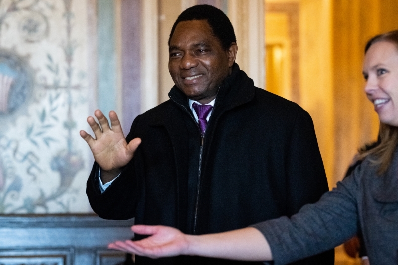 President of Zambia Hakainde Hichilema at the US Capitol, Washington, DC, 13 December 2022.