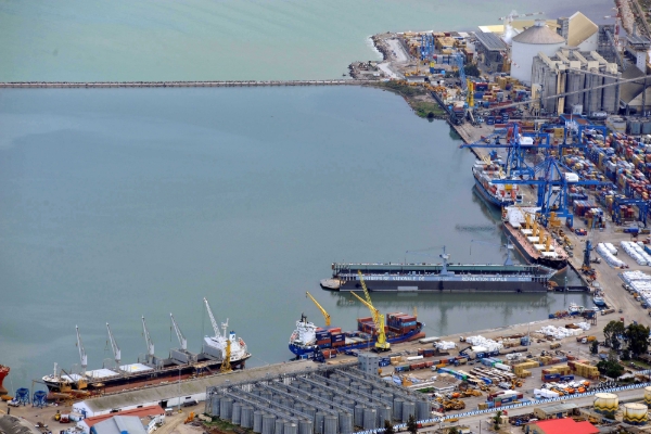 View of the Bejaia port in northern Algeria in November 2010.