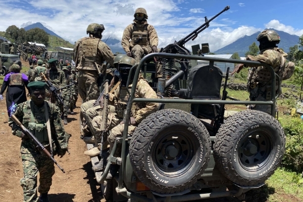 Soldiers of the East African Community (EAC) regional force in the Democratic Republic of Congo.