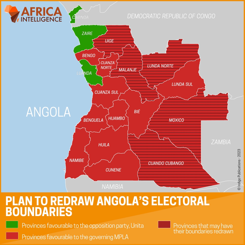 Plan to redraw Angola's electoral boundaries.