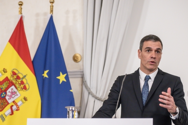 Spanish PM Pedro Sanchez in Vienna, Austria, 16 February 2023.