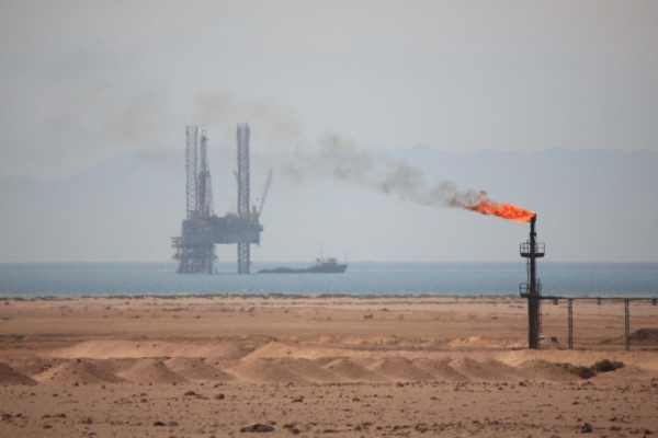 Oil site in Egypt on the Red Sea.