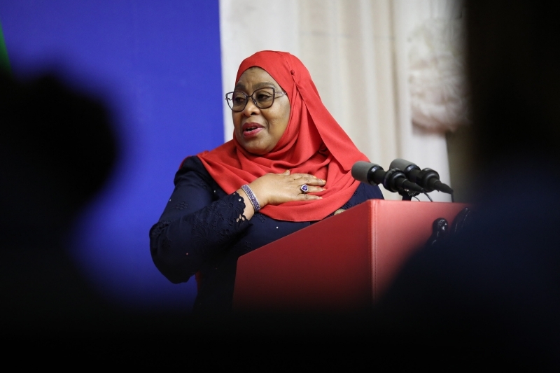 Tanzanian President Samia Suluhu Hassan in Dar es Salaam, 30 March 2023.