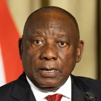 South African President Cyril Ramaphosa. © Kim Ludbrook/EPA/MaxPPP
