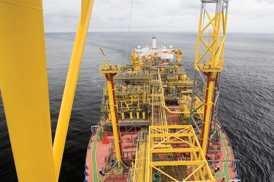 An ExxonMobil FPSO off the coast Nigeria.