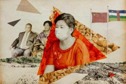 Faustin-Archange Touadéra, Brigitte Touadéra, Zhao Baomei.