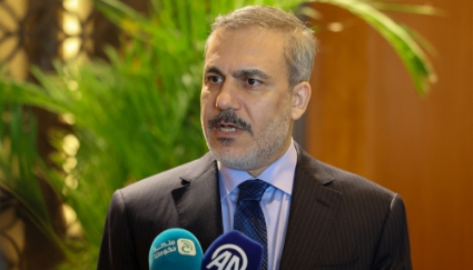 Turkish foreign minister Hakan Fidan in Tripoli on 7 February 2024.