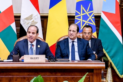 Egyptian president Abdel Fattah el-Sisi and Mukhabarat al-Amma leader Abbas Kamel.