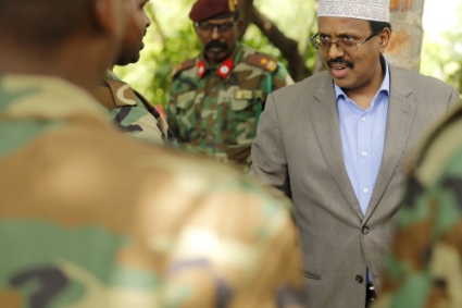Outgoing Somali President Mohamed Abdullahi Mohamed, aka "Farmajo".