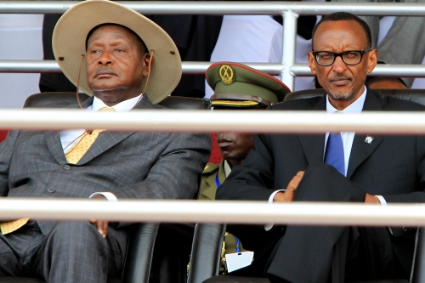 Ugandan president Yoweri Museveni with his Rwandan counterpart Paul Kagame.