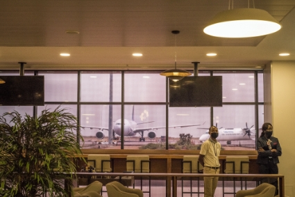The airport of N'Djili (DRC).